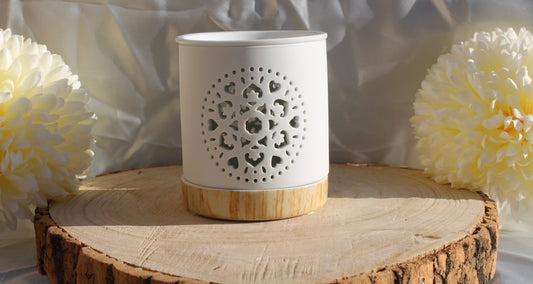 Brûleur blanc ajouré