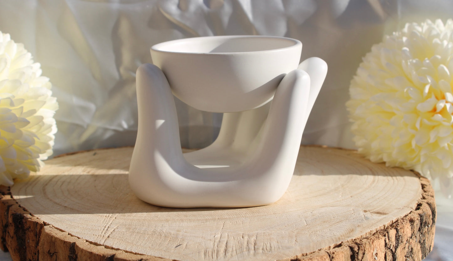 Brûleur en céramique blanc