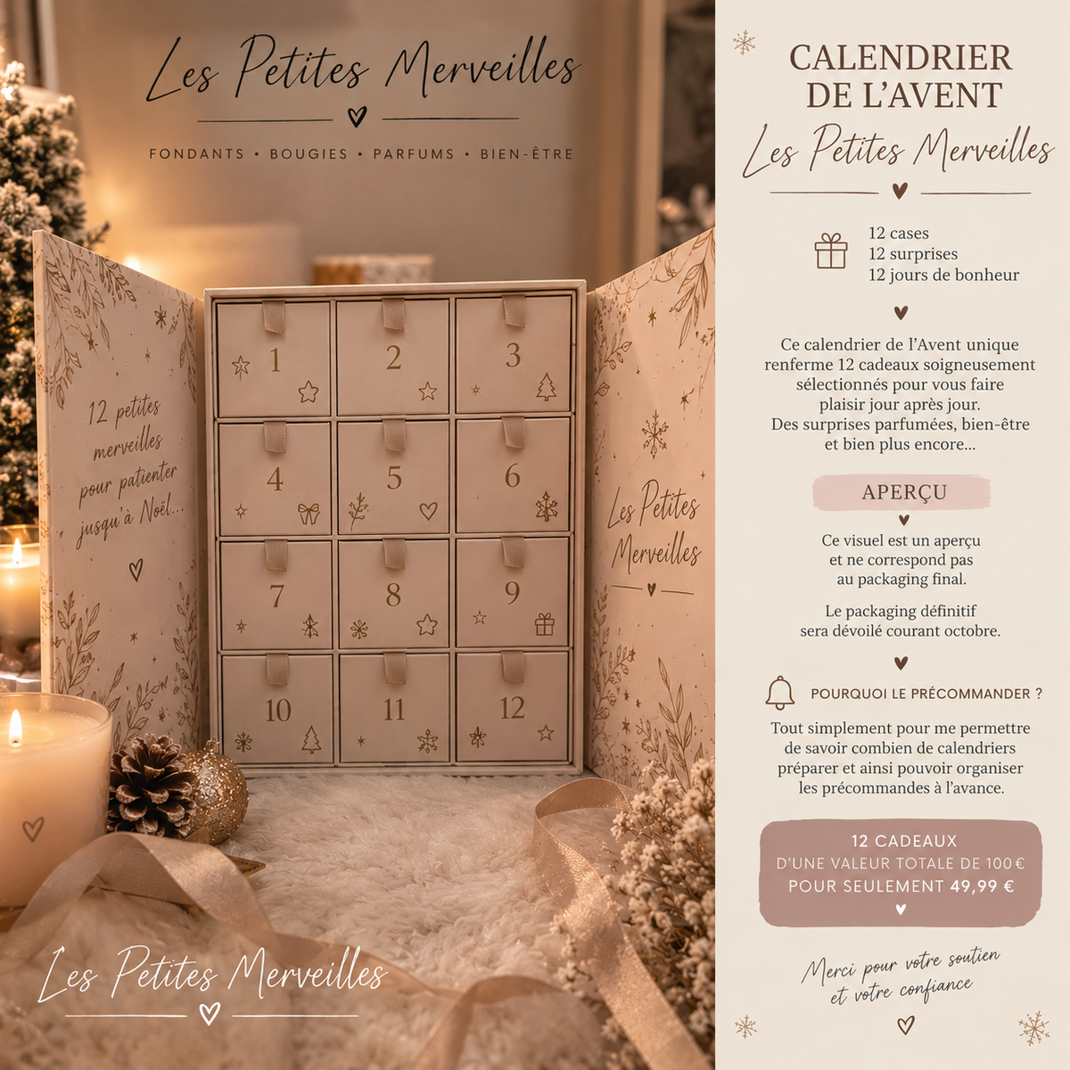 Calendrier de l’avent 12 cases